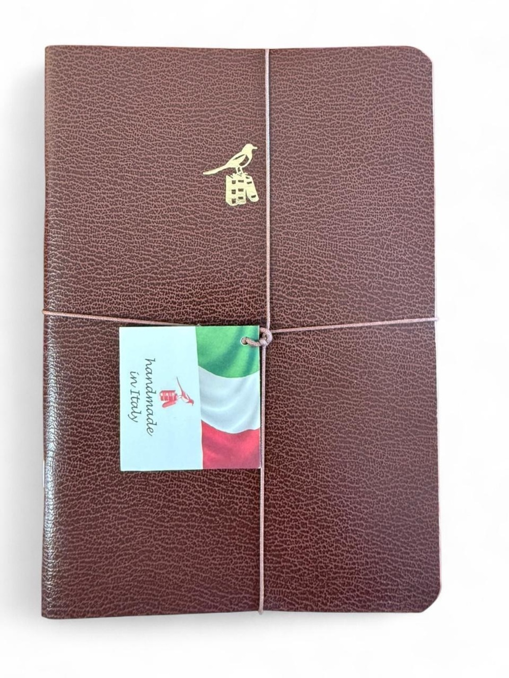 Bieffe Brown Leather lined notebook 3 pk-New